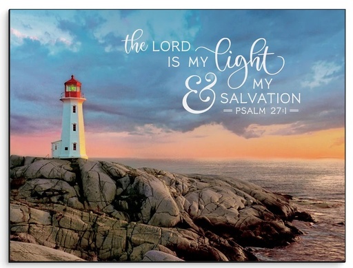 [ART0767] Mounted Print Lord Is My Light Lighthouse MDF