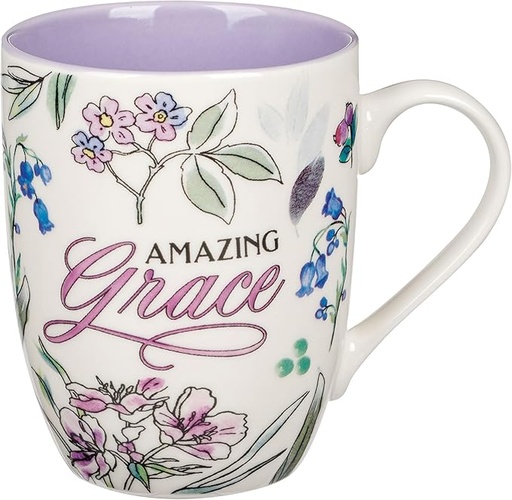 [MUG1112] Mug Amazing Grace White Floral