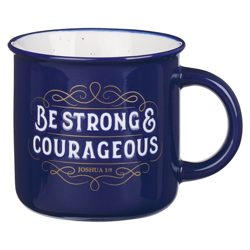 [MUG1231] Mug Camp Style Strong & Courageous Blue (01/25)