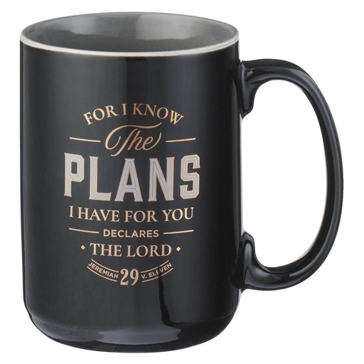 [MUG1229] Mug I Know The Plans Charcoal Ceramic 