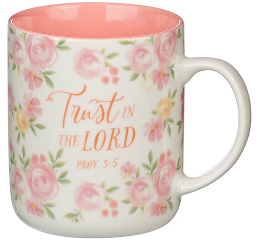 [MUG1226] Mug Trust In The Lord Pink Rose
