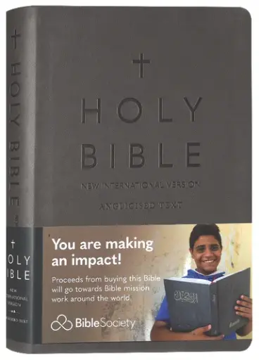 [9780647531990] NIV Bible Slimline Softone Charcoal