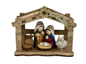 [NS10364] Nativity Scene Child's Holy Family w/Stable
