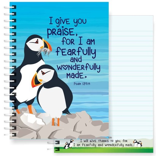 [N180] Notebook Fearfully & Wonderfully Made Spiral A5