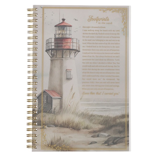 [NBW018] Notebook Footprints Lighthouse Wirebound 