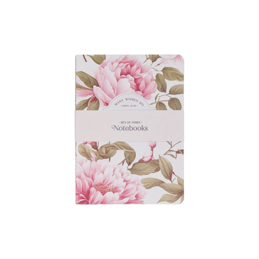 [NBS082] Notebook Set 3pc Noble Things Pink Floral 