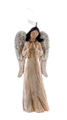[EA830] Ornament Angel Beige Resin Single