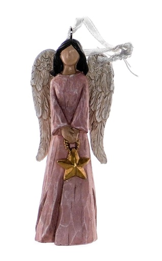 [EA831] Ornament Angel Pink Resin Single