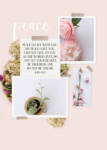 [KIENK0088] PIO Peace John 14:27 25Pc