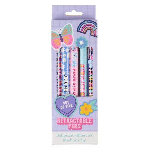 [PEN391] Pen Set 5Pc Shine For Jesus Purple (01/25)