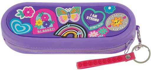 [PCC008] Pencil Case Shine For Jesus Purple Silicone