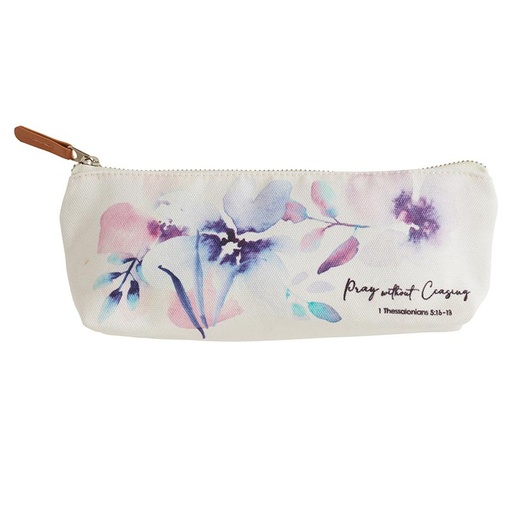 [P7377F] Pencil Pouch Pray Without Ceasing Canvas