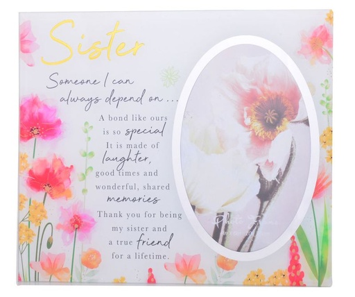 [21006LO] Photo Frame Sister Depend On Floral Mirror