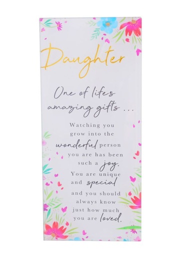 [21012LO] Plaque Daughter Floral Mirror