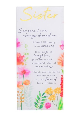 [21007LO] Plaque Sister Floral Mirror