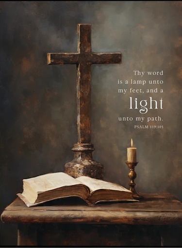 [ART0843] Printed Art Thy Word Is A Lamp Unto My Feet