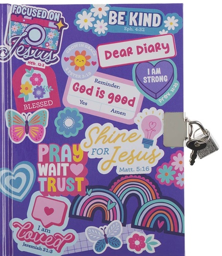 [SNB005] Secret Diary Shine For Jesus Purple Stickers 