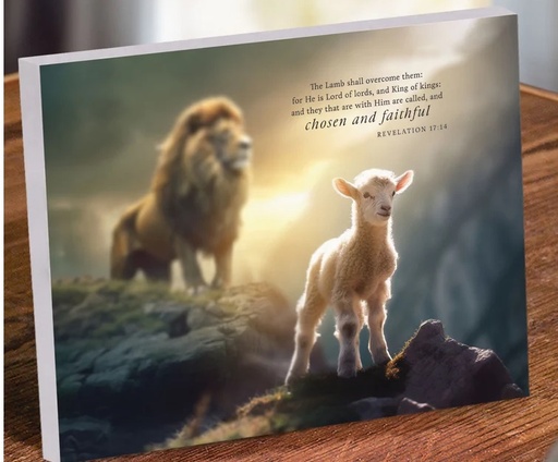 [HFA0129] Tabletop Décor Lamb Shall Overcome Them