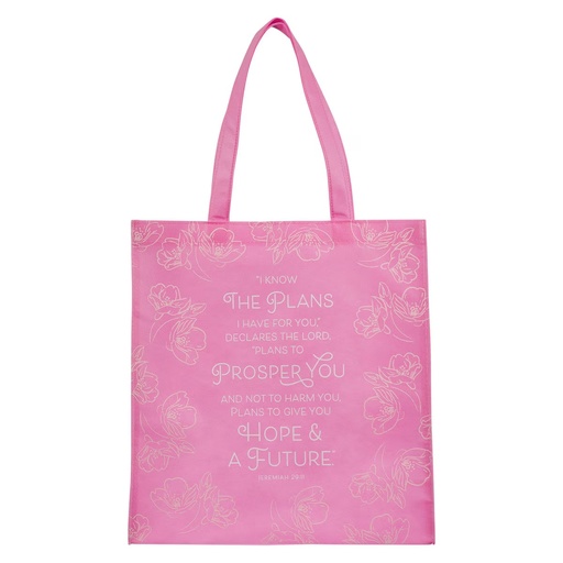[TOT195] Tote Bag I Know The Plans Pink Non-Woven