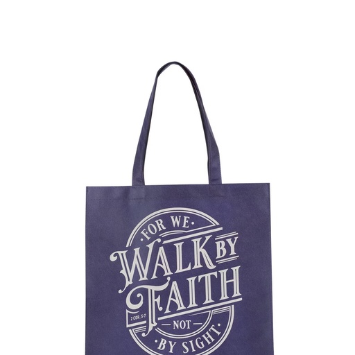 [TOT197] Tote Bag Walk By Faith Navy Non-woven