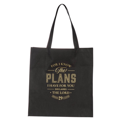 [TOT219] Tote Plans Black Polypropylene (01/25)