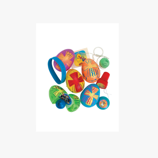 [36/1134SINGLE] Toy-Filled Plastic Easter Egg Assorted 