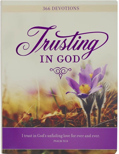 [DEV265] Trusting In God Purple Devotional Floral Softcover (01/25)