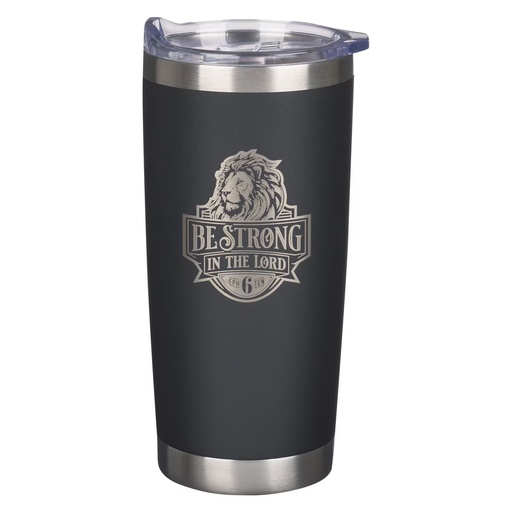 [SMUG287] Tumbler Be Strong Lion Black & Grey SS