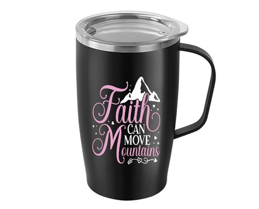[GEWB5499-SM] Tumbler Faith Can Move Mountains Black