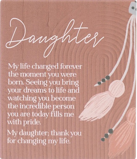 [AMB010D] Verse Plaque Daughter Amber Garden
