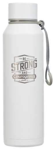 [FLS126] Water Bottle Be Strong White Stainless Steel (01/25)
