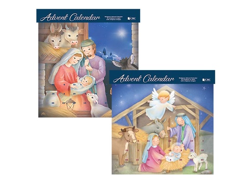 [AC95024] Advent Calendar Manger Scene With Glitter 2 Designs