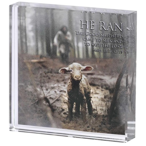 [TTPLQG-219] Tabletop Glass Plaque Lamb He Ran (03/25)