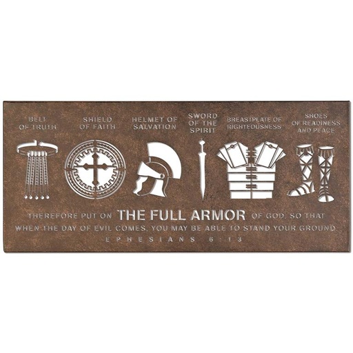 [WPLQM-16] Wall Plaque Metal Armour of God (03/25)