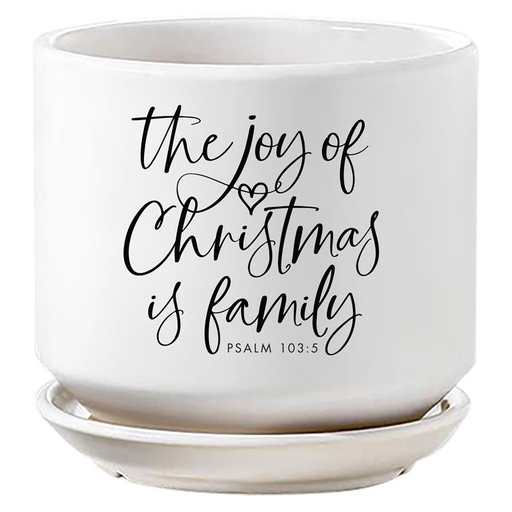 [50009L] Planter Joy of Christmas is Family 