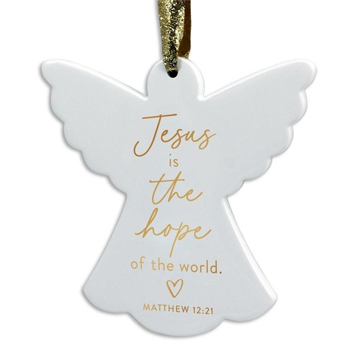 [12546L] Angel Ornament Jesus Is the Hope 