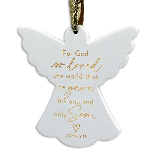 [12547L] Angel Ornament God So Loved 