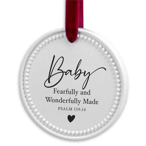 [12377L] Ornament Beaded Circle Baby (06/25)