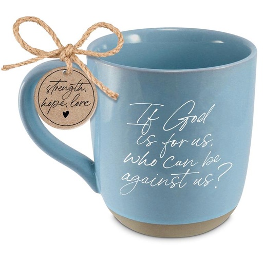 [18429L] Mug If God Is For Us Who Is Against Us Blue (04/25)