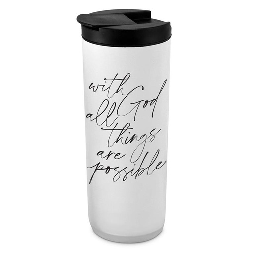 [37014L] Tumbler With God All Things Are Possible White