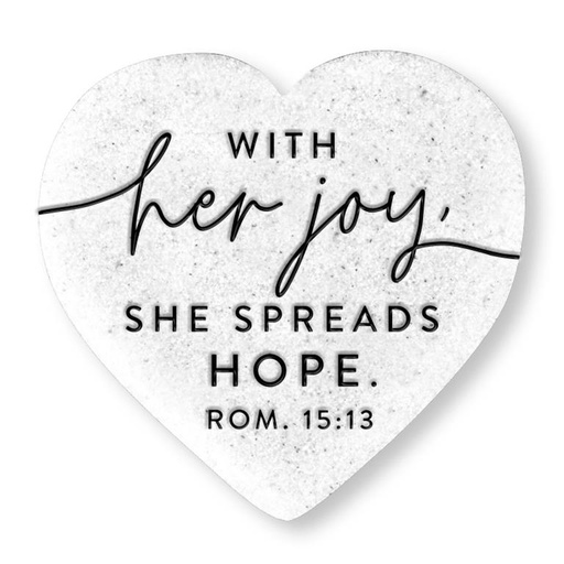 [40757L] Cast Stone Heart with Her Joy