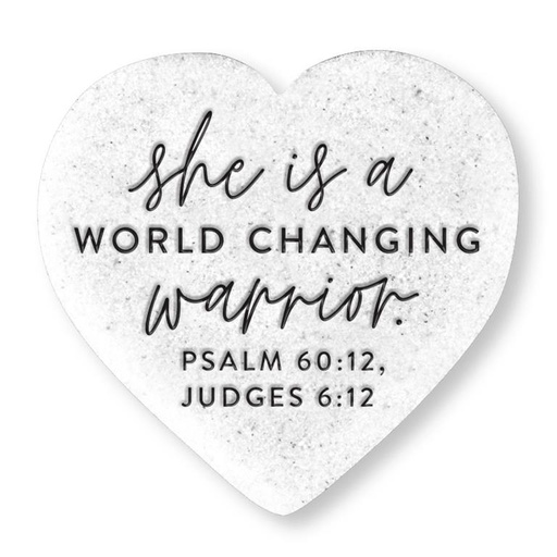[40759L] Cast Stone Heart She Is a Warrior 