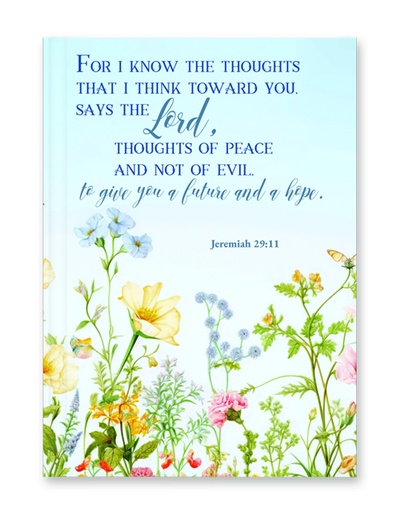 [SEJH56266-WM] Journal For I Know The Thoughts Floral Hardcover