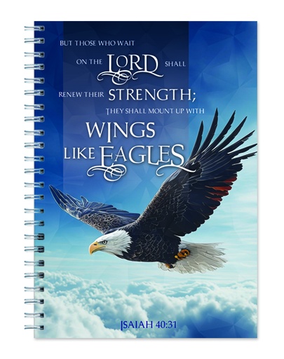 [SEWH5695-WM] Journal On Wings Likes Eagles Wire-O Hard Cover (08/25)