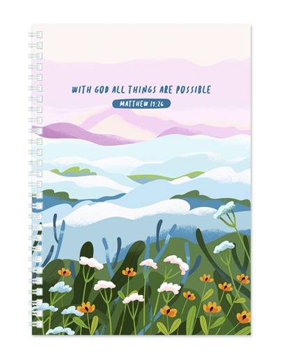 [SENB56246-WM] Journal With God All Things Are Possible Wirebound (08/25)