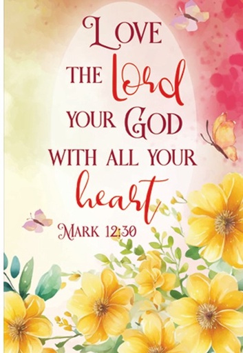 [SEMP59247-WM] Memo Pad Love The Lord Your God Floral