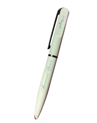 [GEBP5795-WM] Gift Pen Abundant Grace White With Refill & Gift Box