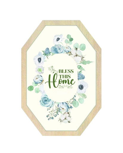 [25SSA1552-A] Home Décor Bless This Home Hexagon (08/25)