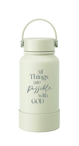 [GEWB5505-WM] Tumbler Bottle Short All Things Are Possible Creamy White (08/25)