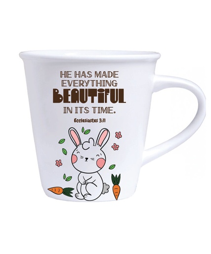 [GEMG5975-WM] Mug He Had Made Everything Beautiful Rabbit White